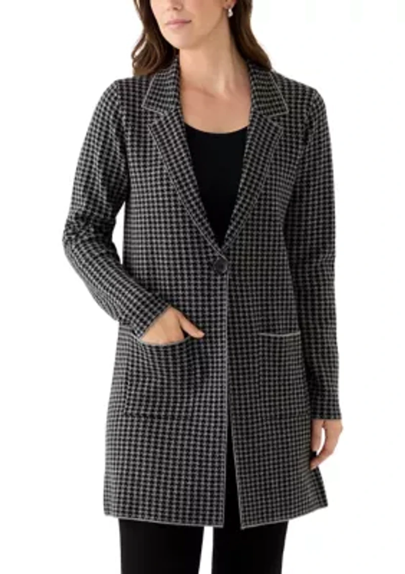 Women's Long Sleeve Printed Coatigan