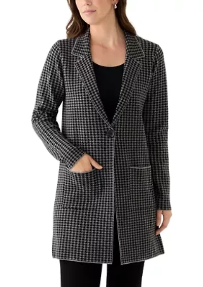 Women's Long Sleeve Printed Coatigan