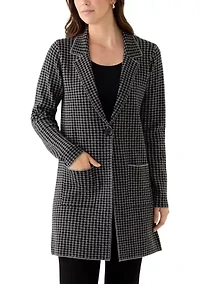 Women's Long Sleeve Printed Coatigan