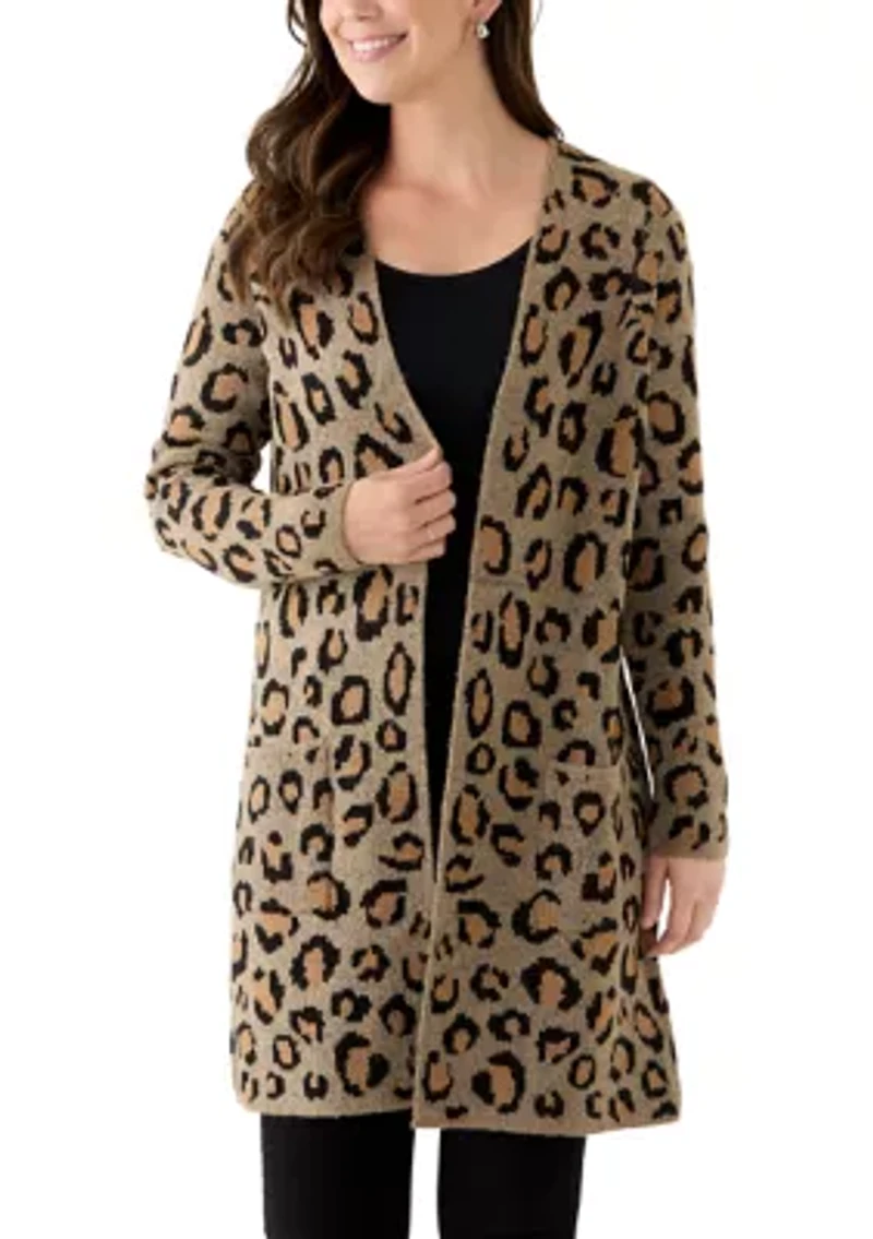 Women's Long Sleeve Printed Cardigan