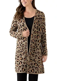Women's Long Sleeve Printed Cardigan
