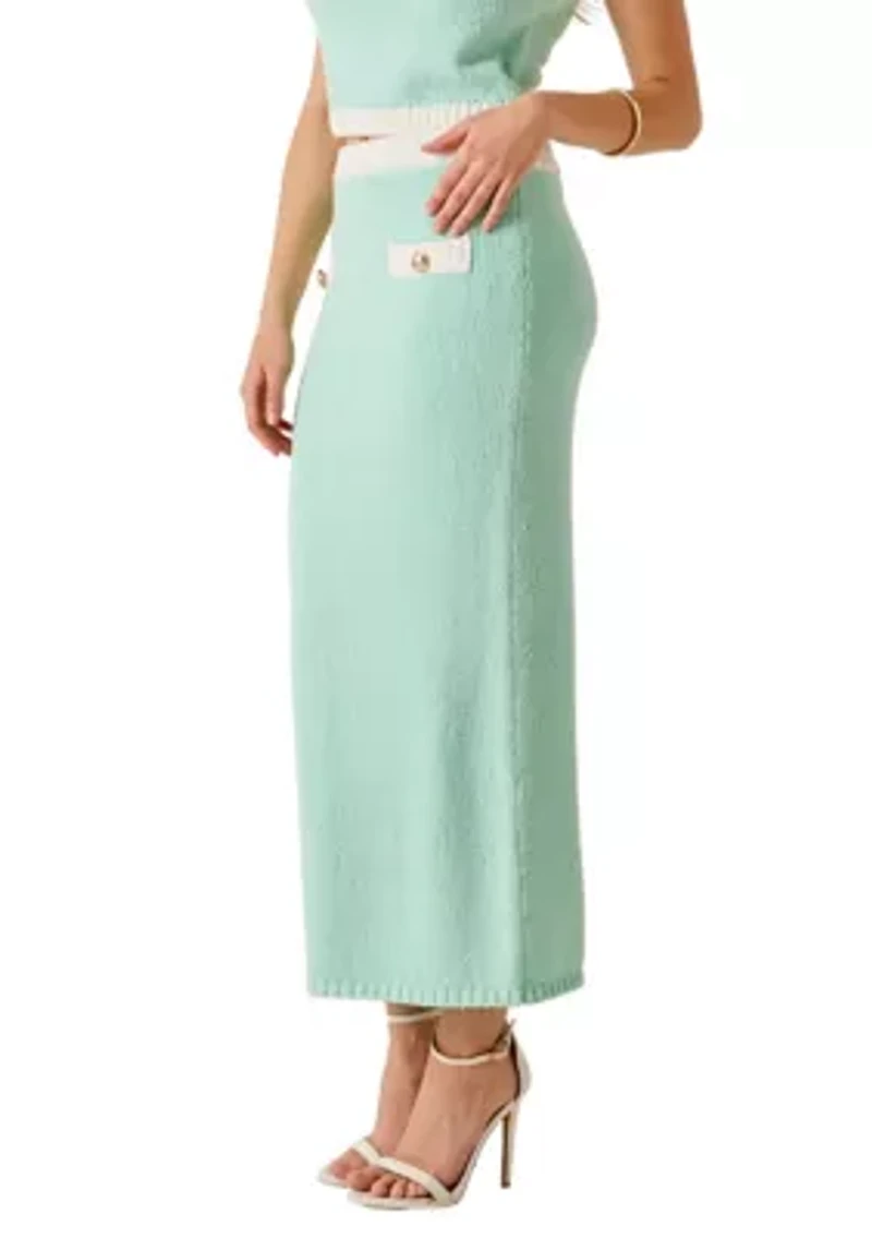 Crochet Knit Maxi Skirt
