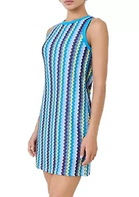 Zigzag Knit Mini Dress
