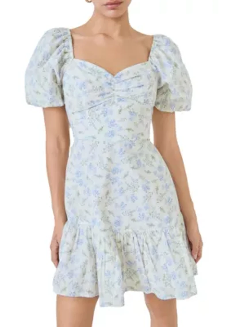Floral Print Mini Dress