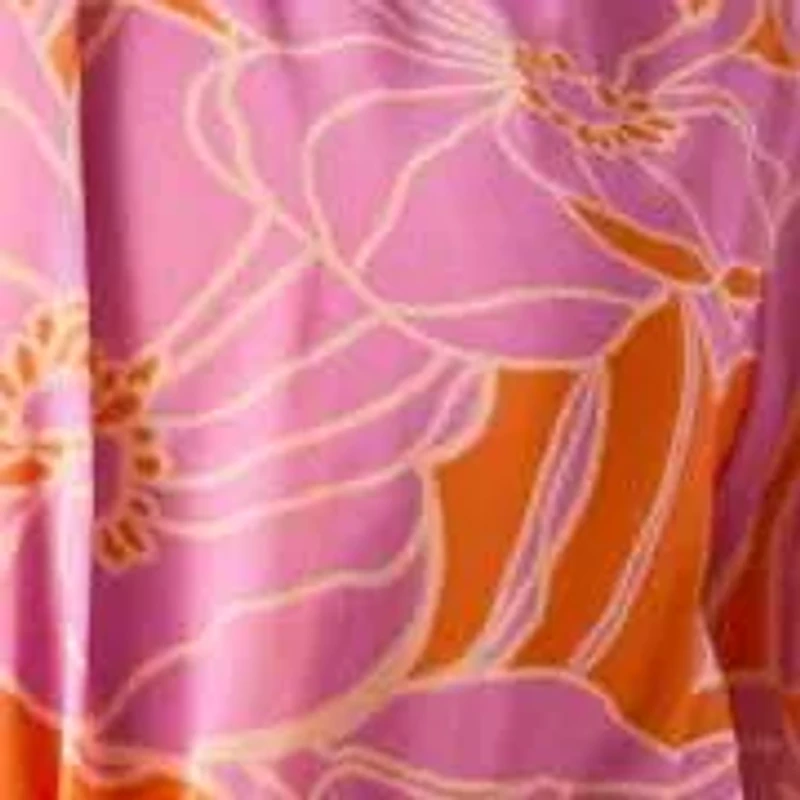 Floral Print Off Waist Dress