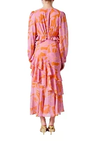 Floral Print Off Waist Dress