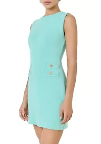 BRAIDED KNIT SLEEVELESS DRESS