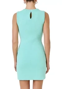 BRAIDED KNIT SLEEVELESS DRESS