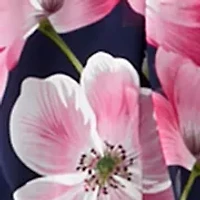 Petite Sleeveless Halter Neck Floral Chiffon Dress