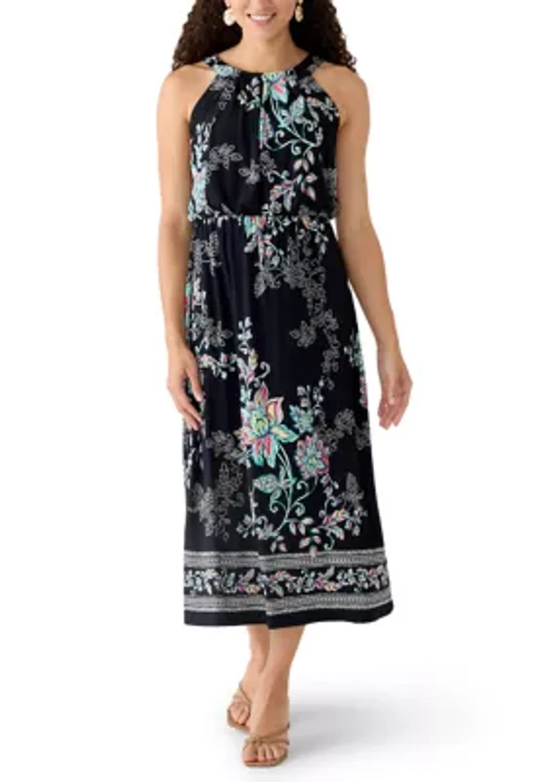 Petite Sleeveless Halter Neck Maxi Dress