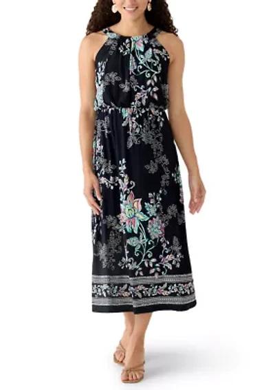 Petite Sleeveless Halter Neck Maxi Dress