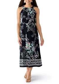 Petite Sleeveless Halter Neck Maxi Dress