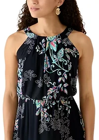 Petite Sleeveless Halter Neck Maxi Dress