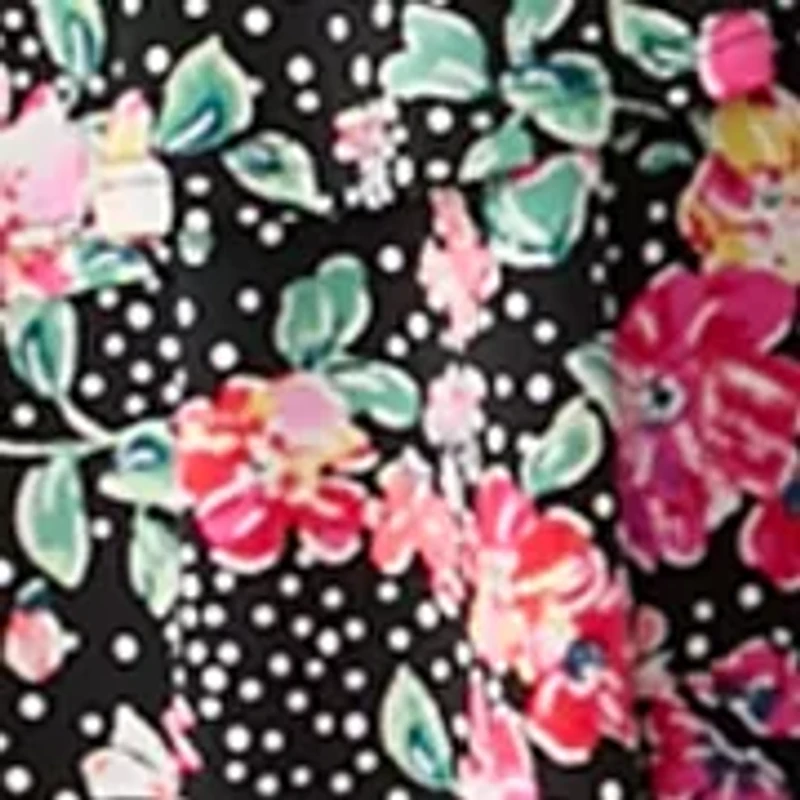 Petite Cap Sleeve A-Line Print Dress
