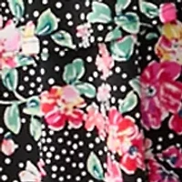 Petite Cap Sleeve A-Line Print Dress
