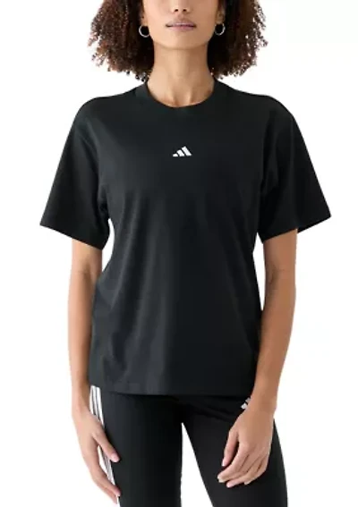 Women's Small Logo Cotton Crew Neck T-Shirt