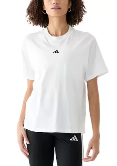 Women's Small Logo Cotton Crew Neck T-Shirt