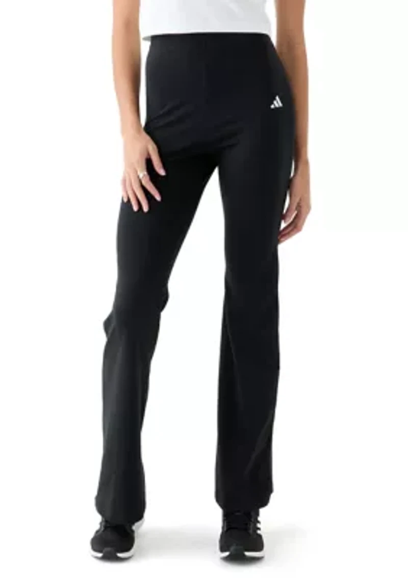 Women's Flared Leggings with Small Logo