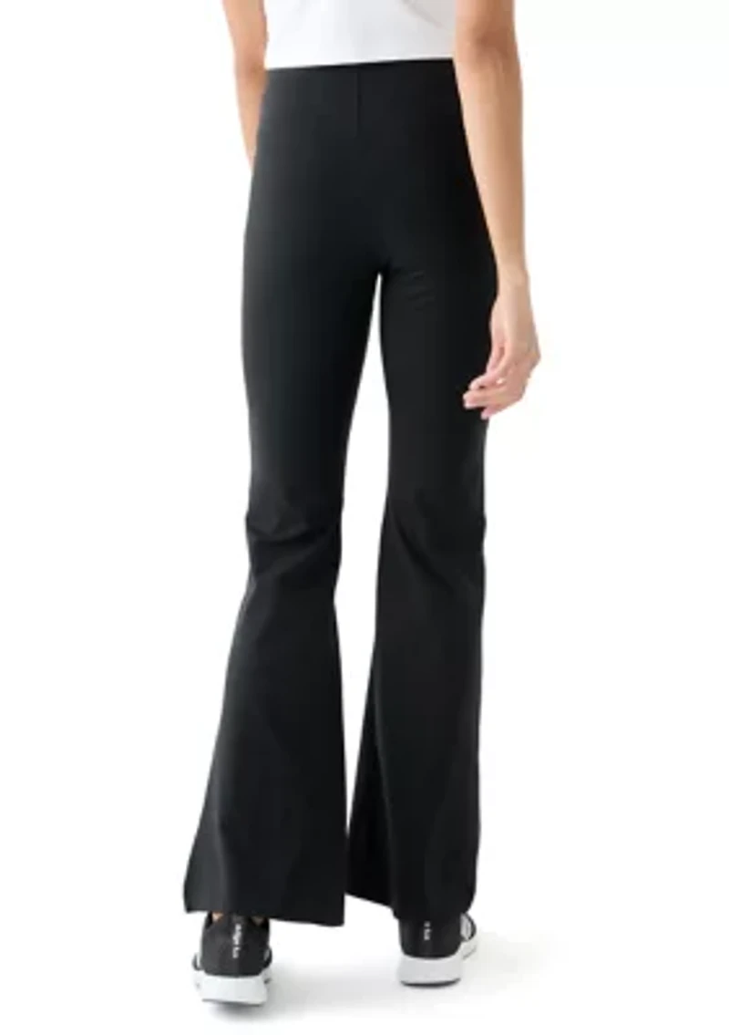 Women's Flared Leggings with Small Logo