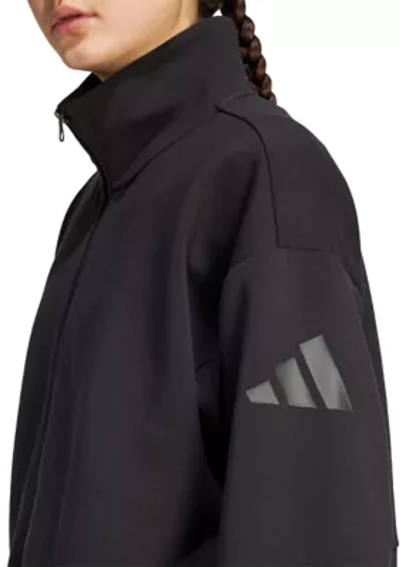 ALL SZN Soft Lux Loose Full-Zip Top