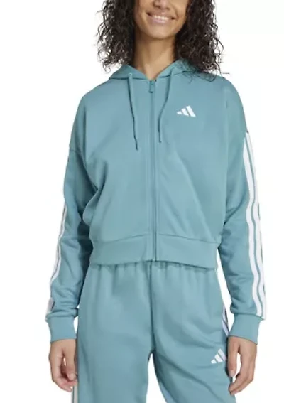Essentials 3 Stripes French Terry Full Zip Hoodie