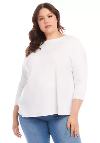 Plus Boat Neck Top