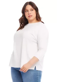 Plus Boat Neck Top