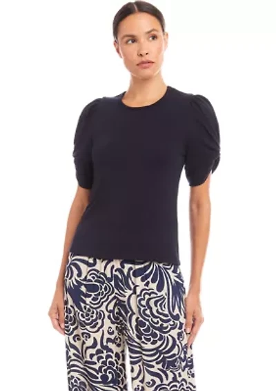 Petite Twist Sleeve Top