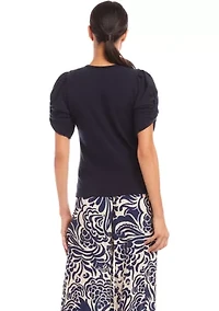 Petite Twist Sleeve Top