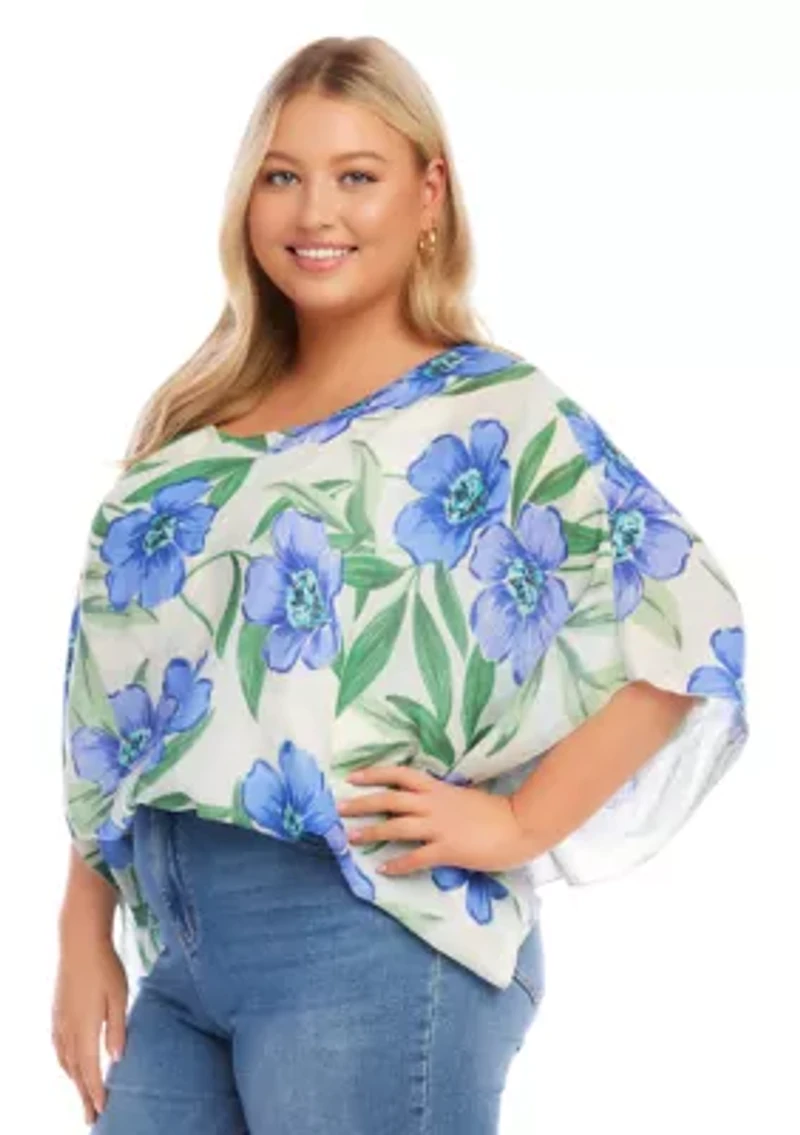 Plus Blouson Scarf Top