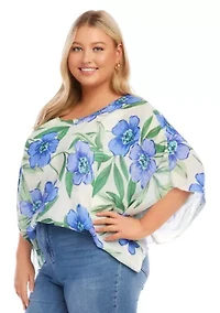 Plus Blouson Scarf Top