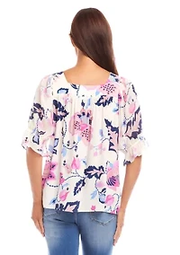 Petite Contrast Square Neck Top