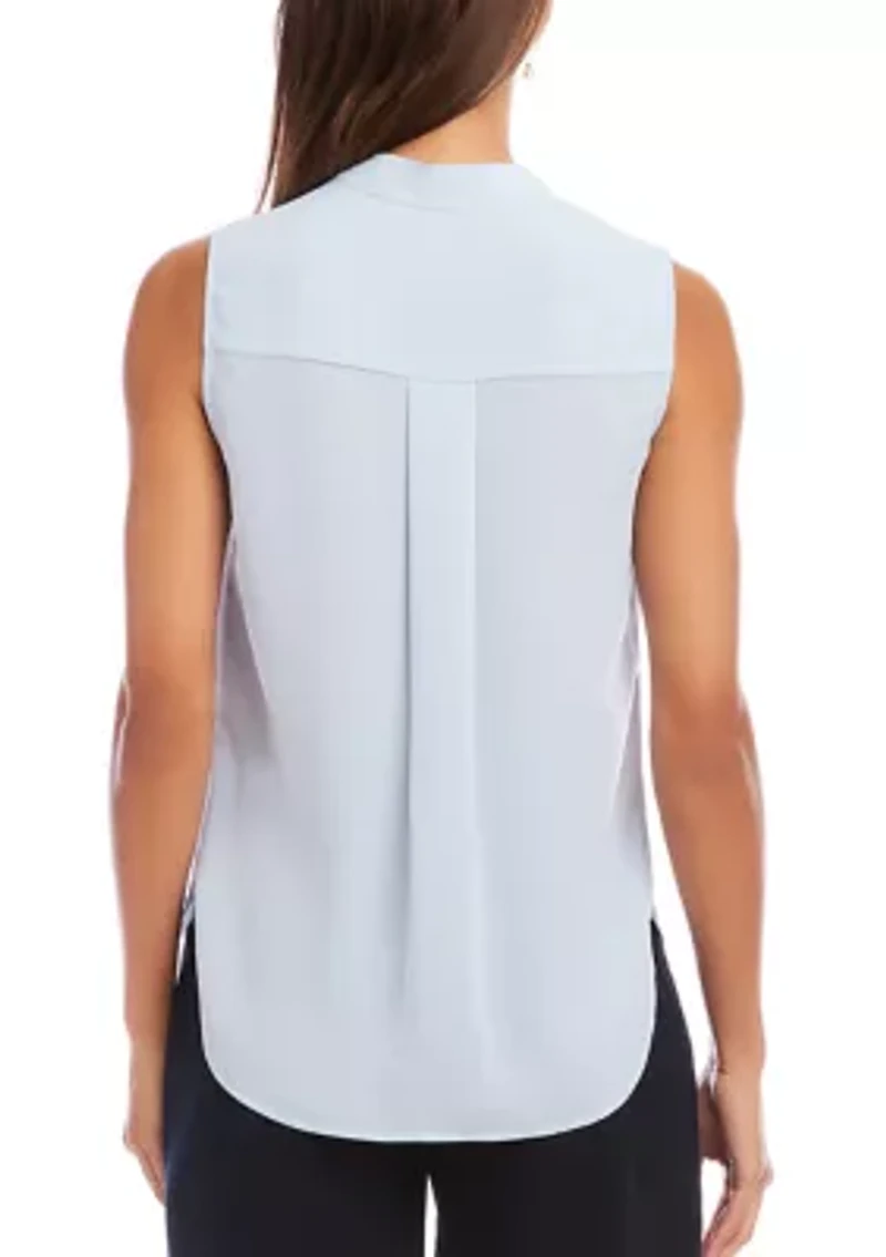 Women's Sleeveless Drape Front Top