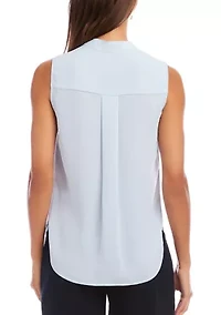 Women's Sleeveless Drape Front Top