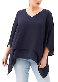 Plus Layered Hem Top