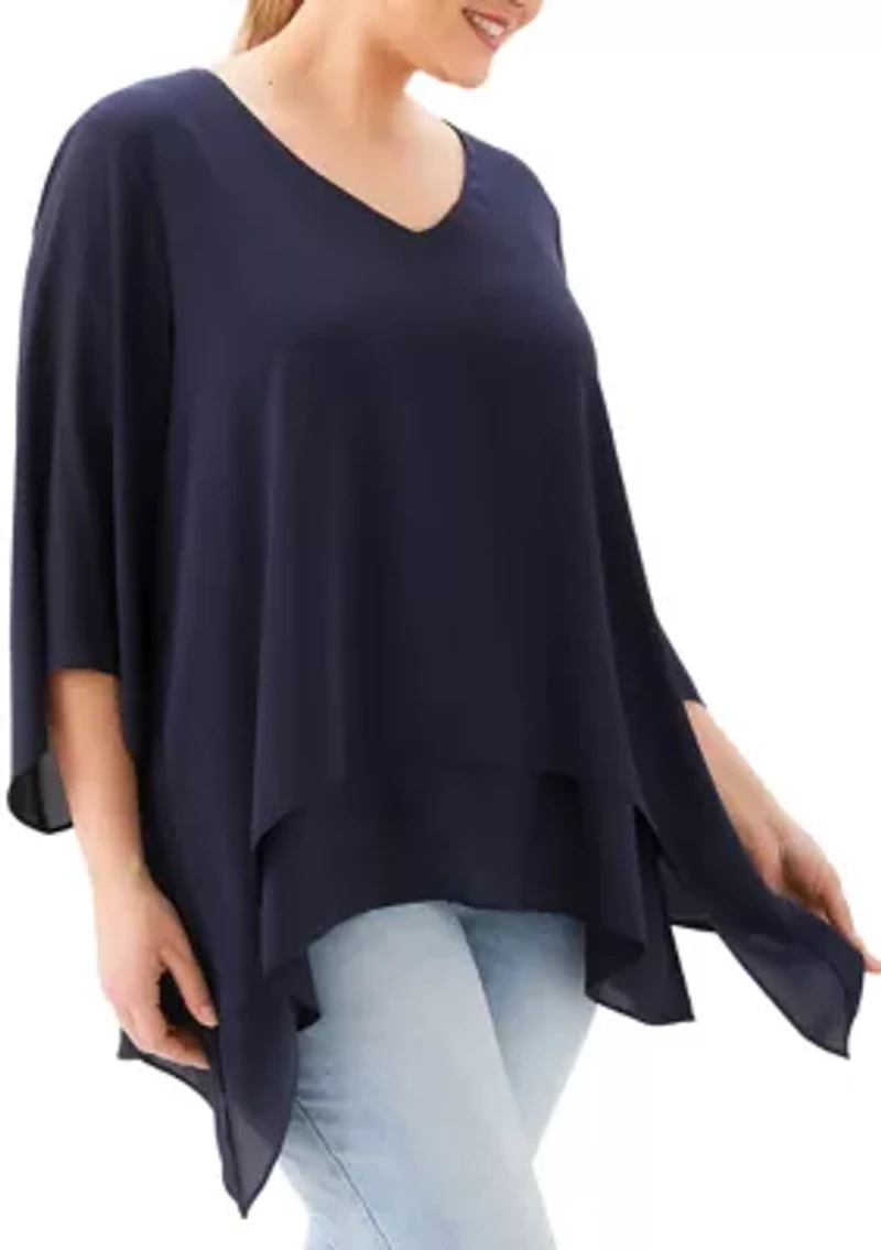 Plus Layered Hem Top