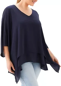 Plus Layered Hem Top
