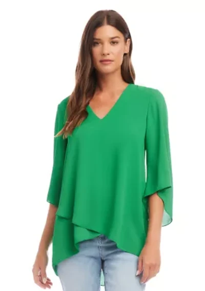 Petite Bracelet Sleeve Asymmetric Top