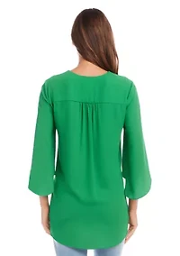 Petite Bracelet Sleeve Asymmetric Top