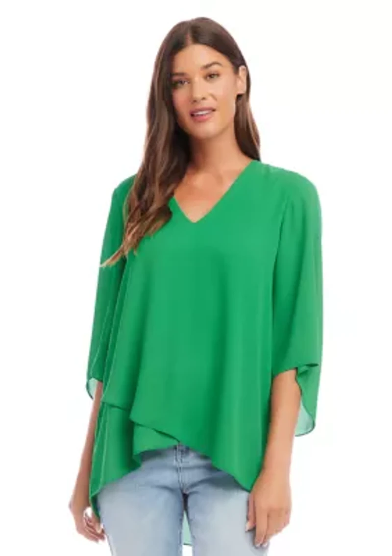 Petite Bracelet Sleeve Asymmetric Top