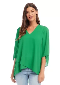Petite Bracelet Sleeve Asymmetric Top