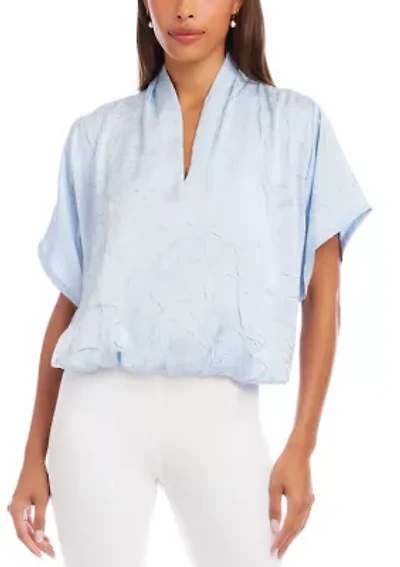 Petite Short Sleeve V-Neck Top