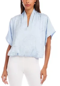 Petite Short Sleeve V-Neck Top