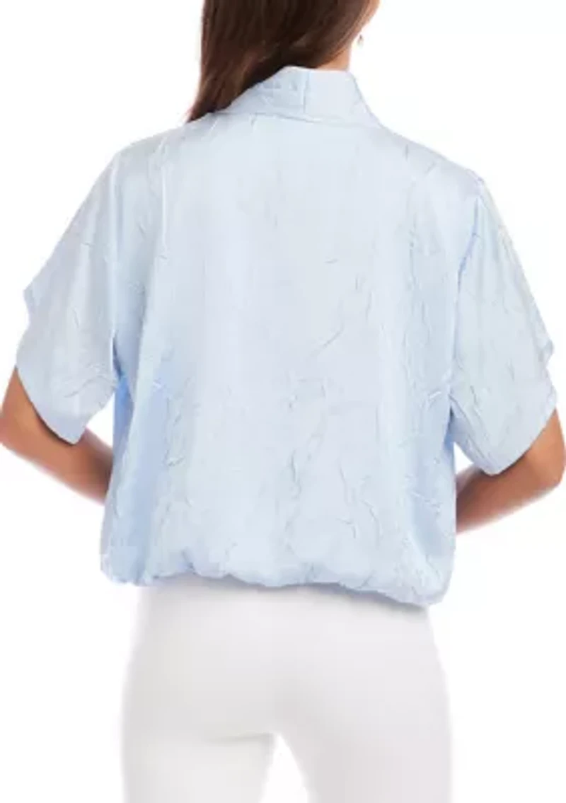 Petite Short Sleeve V-Neck Top
