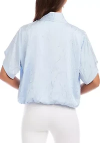 Petite Short Sleeve V-Neck Top