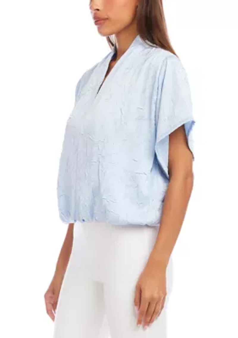 Petite Short Sleeve V-Neck Top