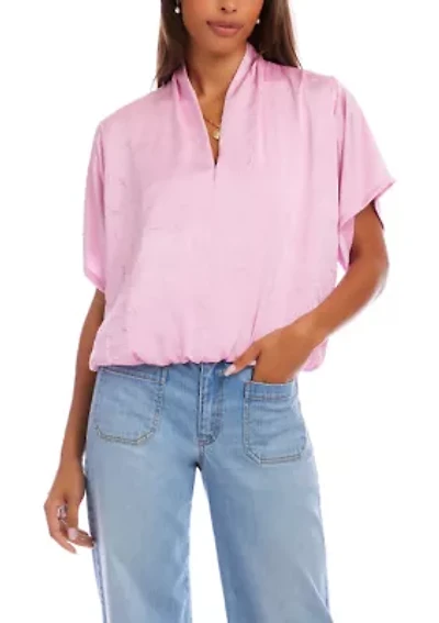 Women's Short Sleeve V-Neck Top