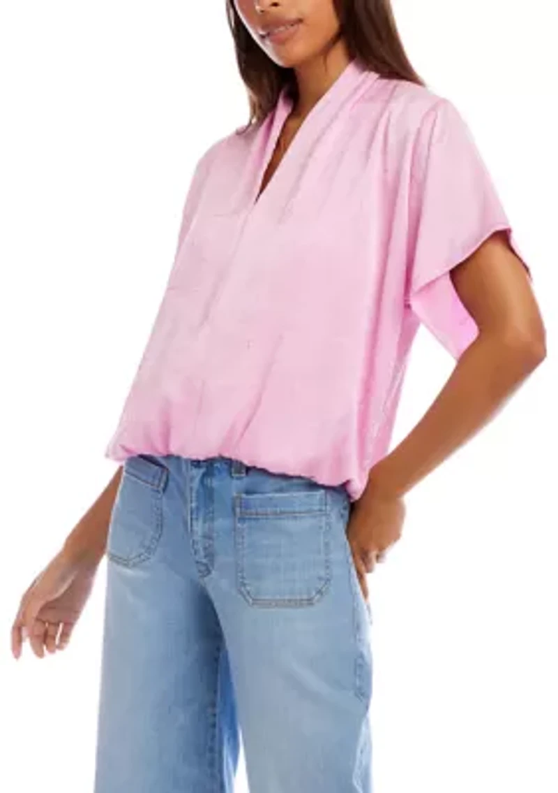 Women's Short Sleeve V-Neck Top