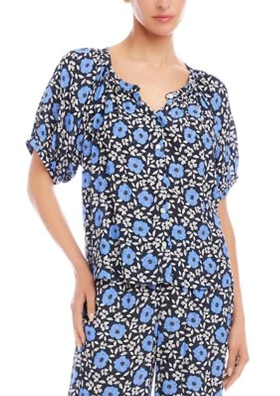Petite Puff Sleeve Peasant Top