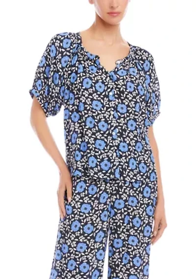 Women's Puff Sleeve Peasant Top